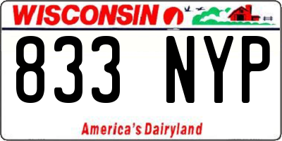 WI license plate 833NYP