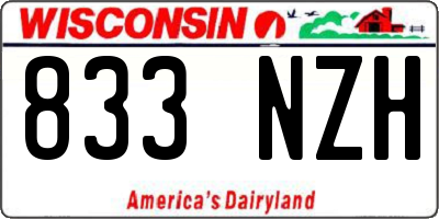 WI license plate 833NZH