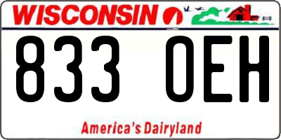 WI license plate 833OEH