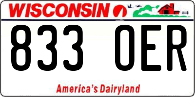 WI license plate 833OER