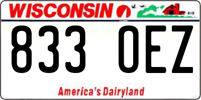 WI license plate 833OEZ