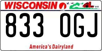 WI license plate 833OGJ