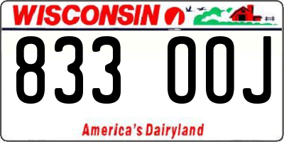 WI license plate 833OOJ