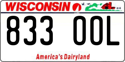 WI license plate 833OOL