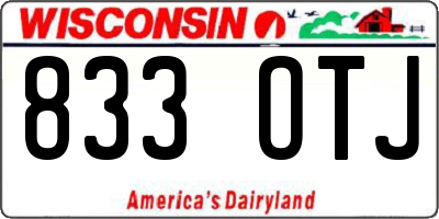 WI license plate 833OTJ