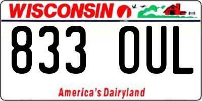 WI license plate 833OUL
