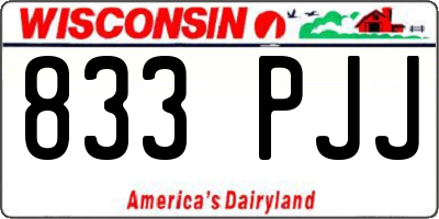 WI license plate 833PJJ