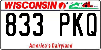 WI license plate 833PKQ