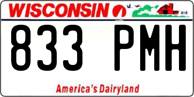 WI license plate 833PMH