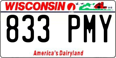 WI license plate 833PMY