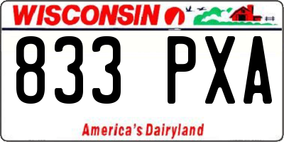 WI license plate 833PXA