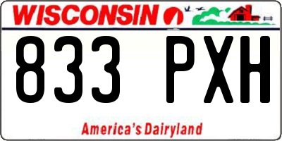 WI license plate 833PXH