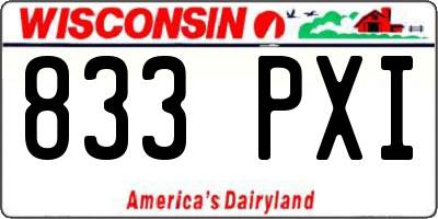 WI license plate 833PXI