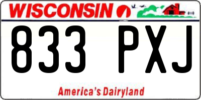 WI license plate 833PXJ