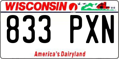 WI license plate 833PXN