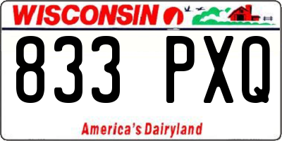 WI license plate 833PXQ