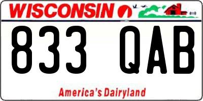 WI license plate 833QAB