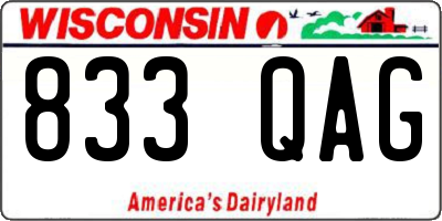 WI license plate 833QAG