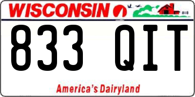 WI license plate 833QIT
