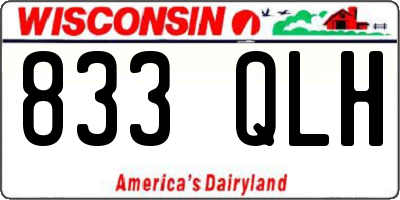 WI license plate 833QLH