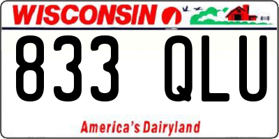 WI license plate 833QLU