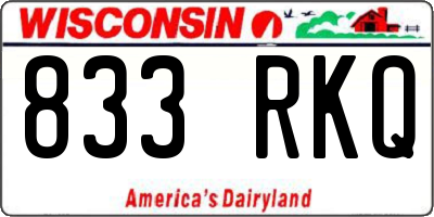 WI license plate 833RKQ
