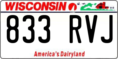 WI license plate 833RVJ