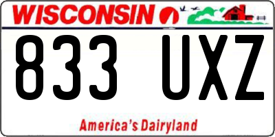 WI license plate 833UXZ