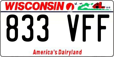 WI license plate 833VFF
