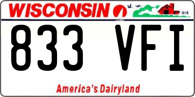 WI license plate 833VFI