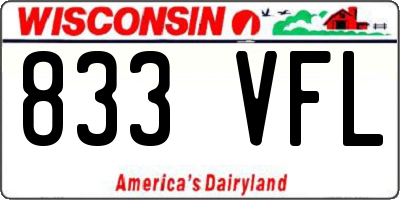 WI license plate 833VFL