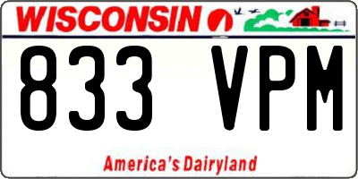 WI license plate 833VPM