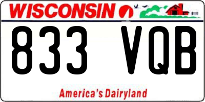 WI license plate 833VQB