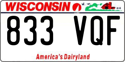 WI license plate 833VQF