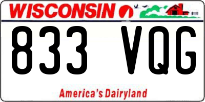 WI license plate 833VQG
