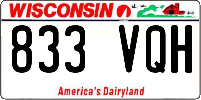 WI license plate 833VQH