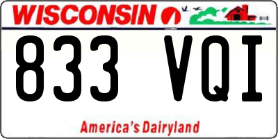 WI license plate 833VQI