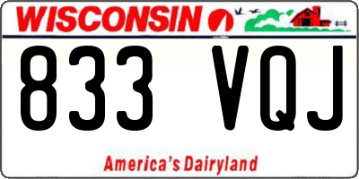 WI license plate 833VQJ