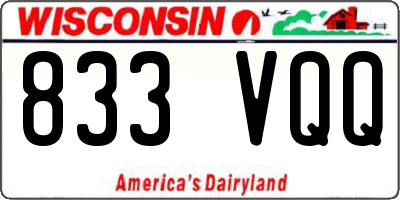 WI license plate 833VQQ