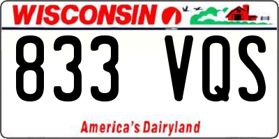 WI license plate 833VQS