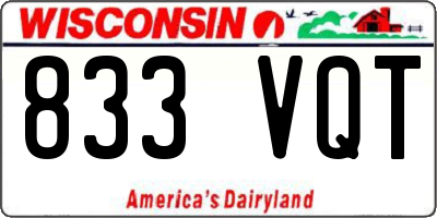 WI license plate 833VQT