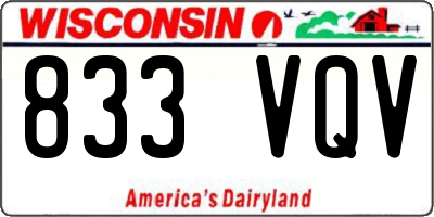 WI license plate 833VQV