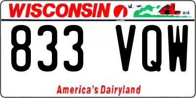 WI license plate 833VQW