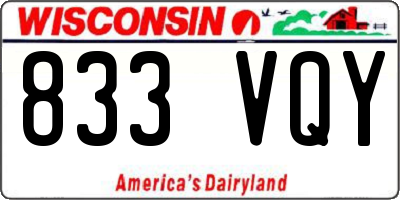 WI license plate 833VQY
