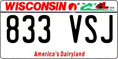 WI license plate 833VSJ