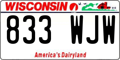 WI license plate 833WJW