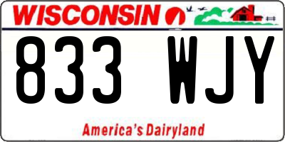 WI license plate 833WJY