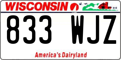 WI license plate 833WJZ