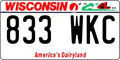WI license plate 833WKC
