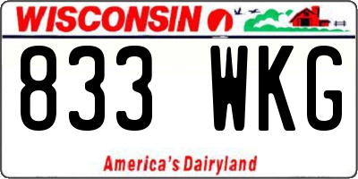 WI license plate 833WKG
